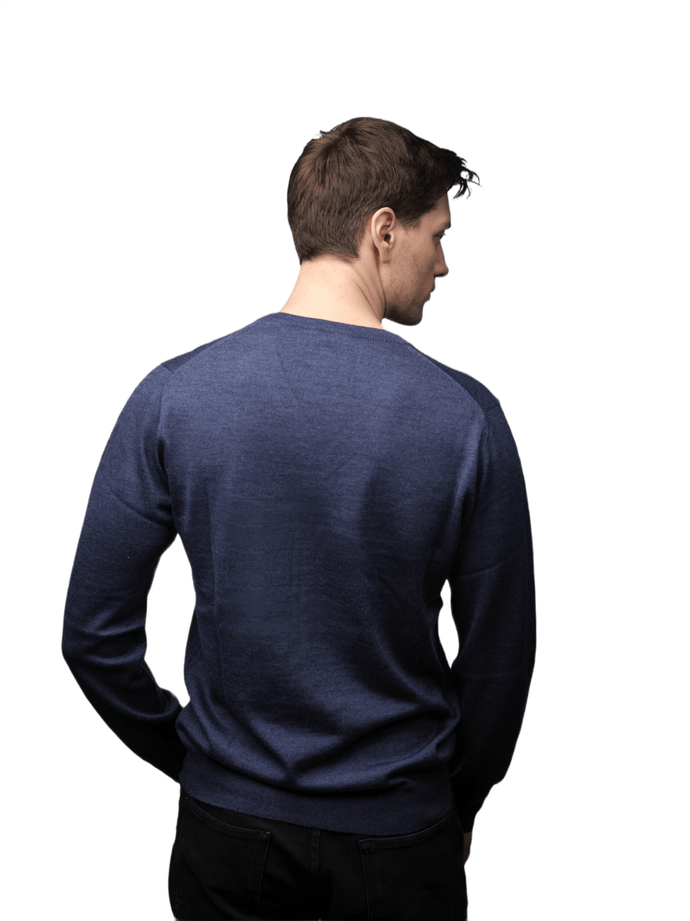 Maglia Uomo in misto Cashmere, Seta e Lana Merino Extrafine Scollo a V - Lanaioli Maglieria Filiera Corta Sostenibile & Filati Naturali