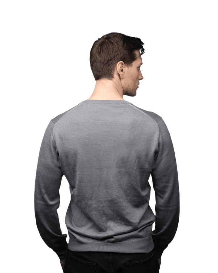 Maglia Uomo in misto Cashmere, Seta e Lana Merino Extrafine Scollo a V - Lanaioli Maglieria Filiera Corta Sostenibile & Filati Naturali