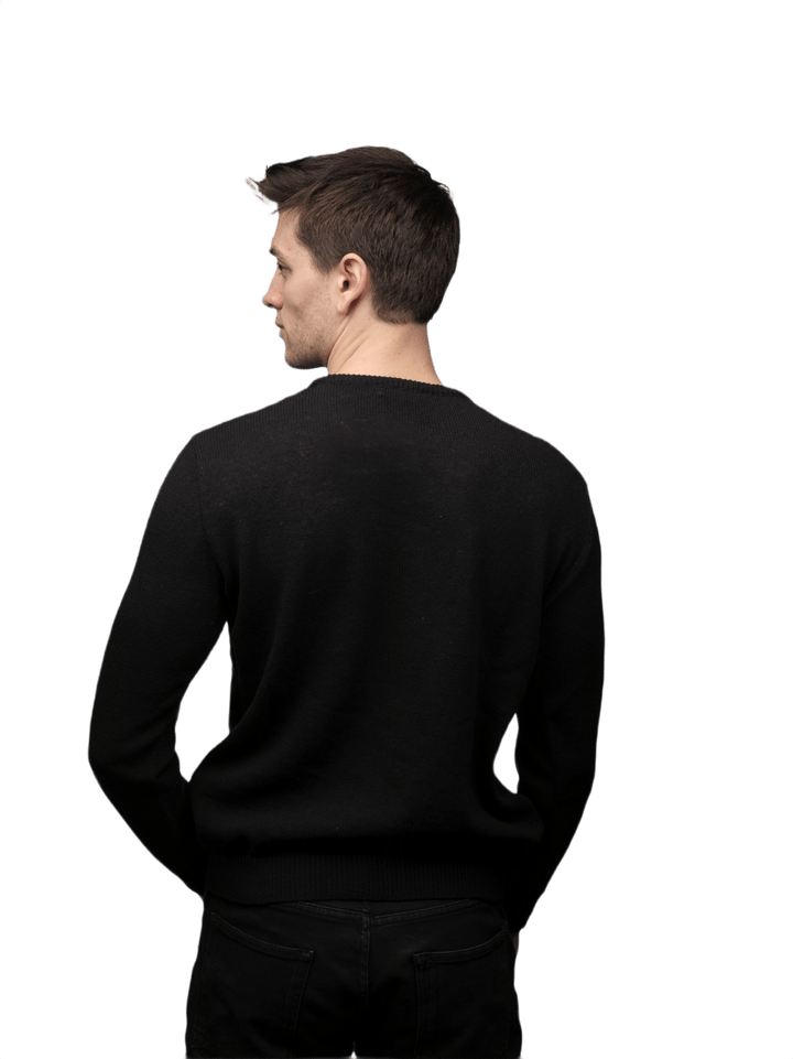 Maglia Uomo Lana Merino Girocollo Filiera Corta - Lanaioli Maglieria Filiera Corta Sostenibile & Filati Naturali