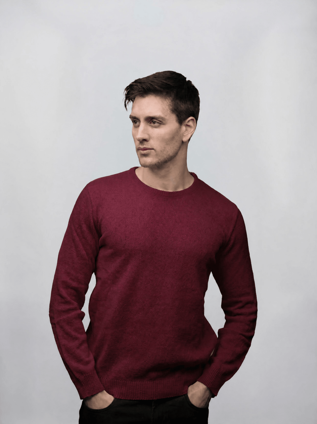 Maglia Uomo Lana Merino Girocollo Filiera Corta - Lanaioli Maglieria Filiera Corta Sostenibile & Filati Naturali