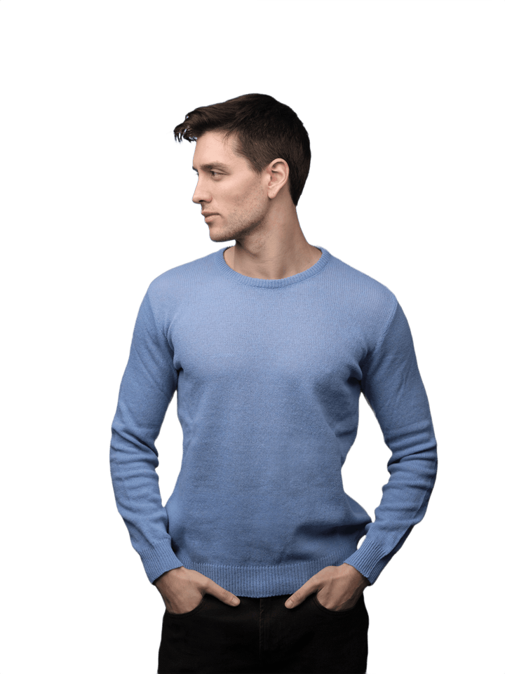 Maglia Uomo Lana Merino Girocollo Filiera Corta - Lanaioli Maglieria Filiera Corta Sostenibile & Filati Naturali