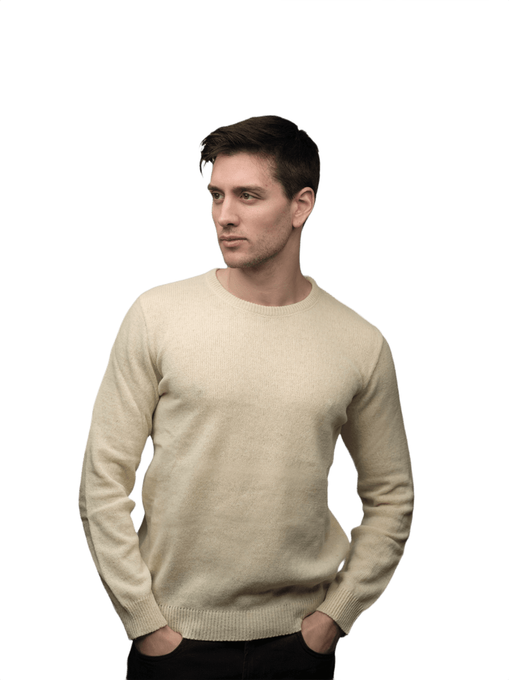 Maglia Uomo Lana Merino Girocollo Filiera Corta - Lanaioli Maglieria Filiera Corta Sostenibile & Filati Naturali