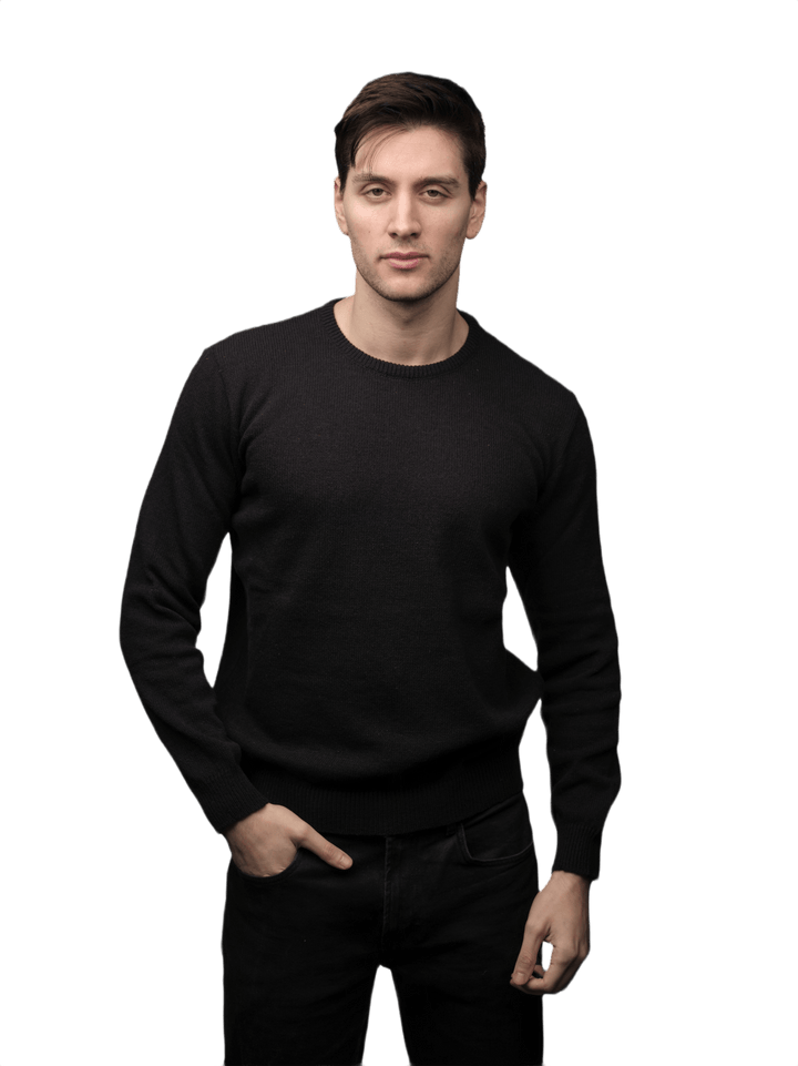 Maglia Uomo Lana Merino Girocollo Filiera Corta - Lanaioli Maglieria Filiera Corta Sostenibile & Filati Naturali