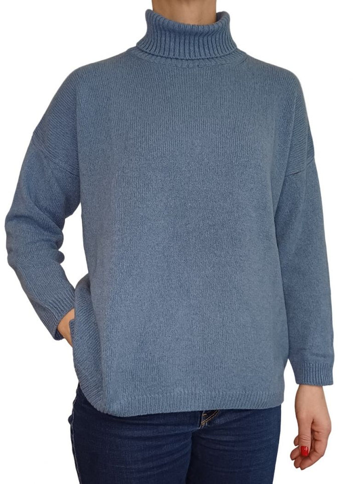 Women's Oversized High Neck Regenerated Cashmere Sweater