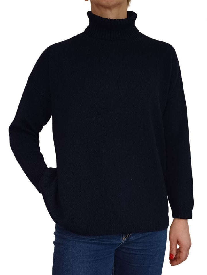 Women's Oversized High Neck Regenerated Cashmere Sweater