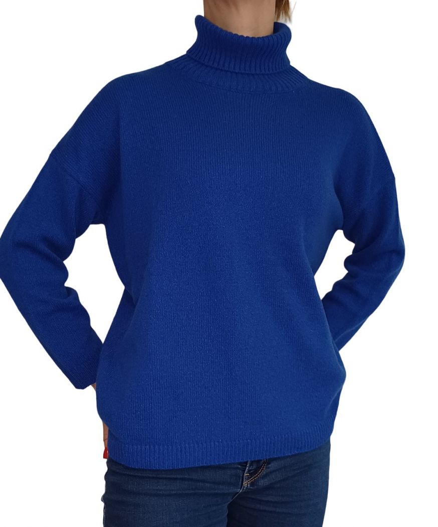 Women's Oversized High Neck Regenerated Cashmere Sweater