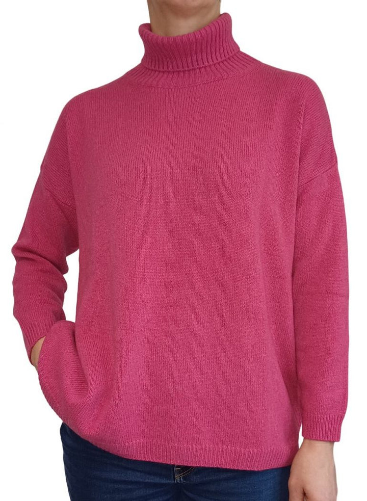 Women's Oversized High Neck Regenerated Cashmere Sweater