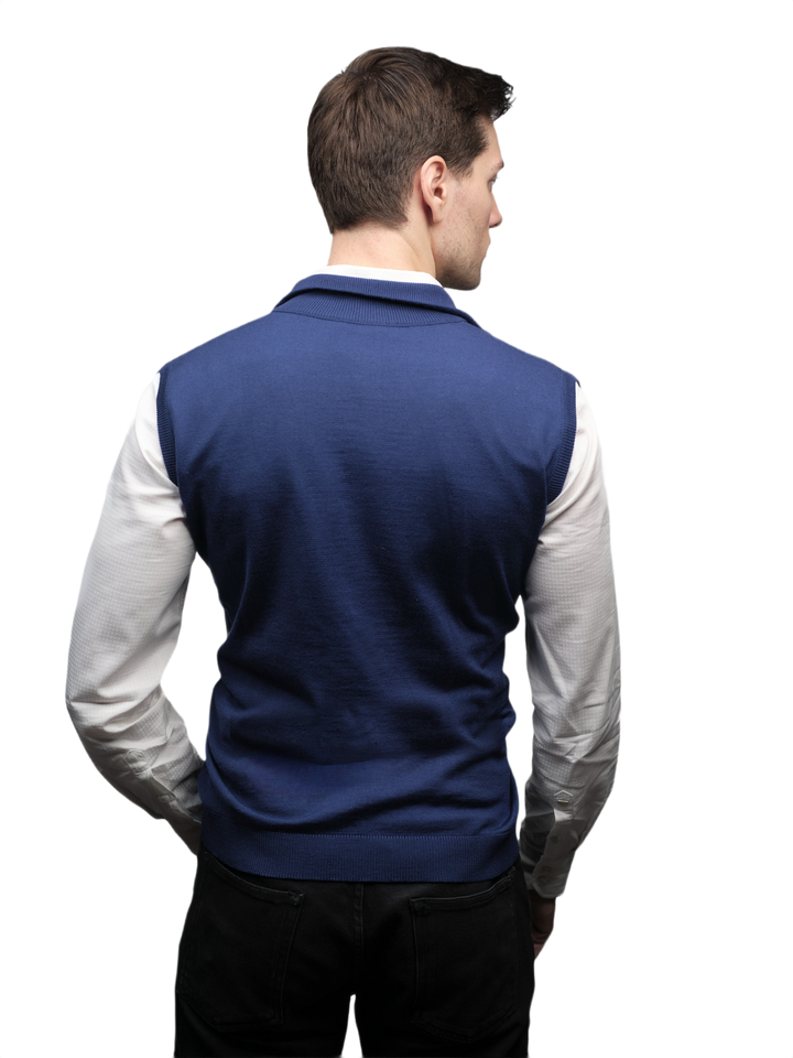 Gilet Homme Zip en Laine Mérinos