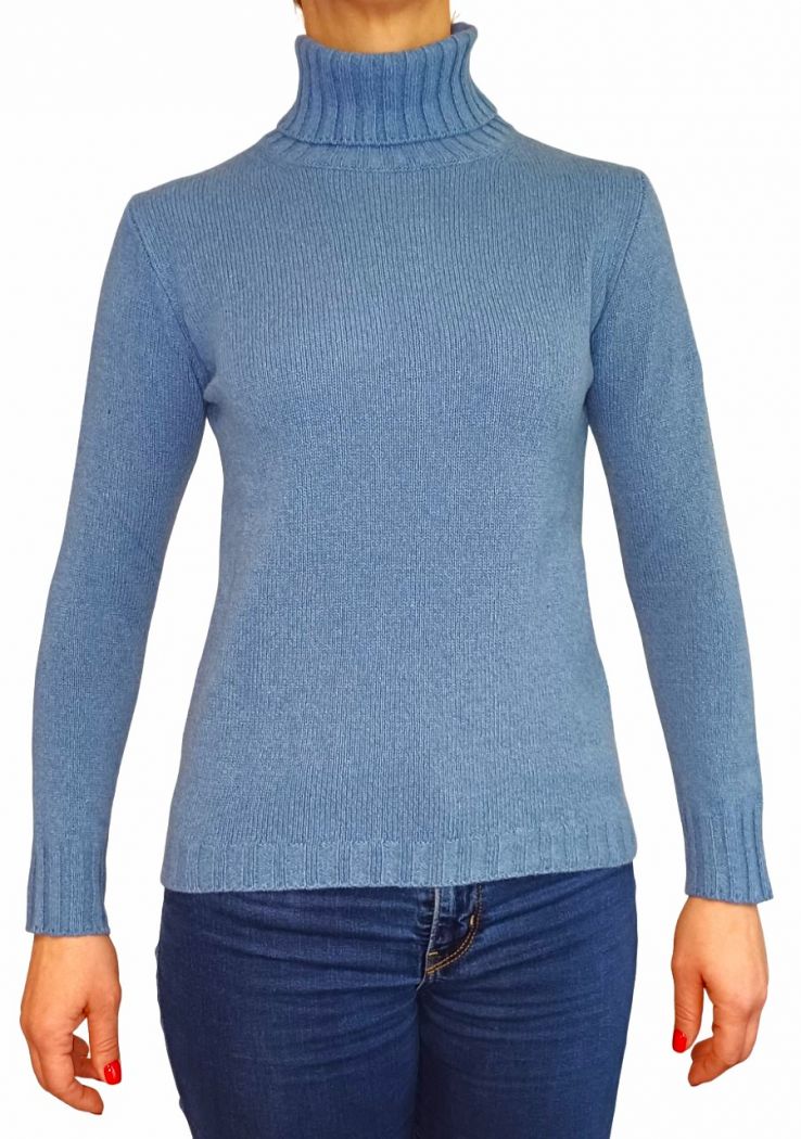 Pull Femme Col Montant En Cachemire Régénéré