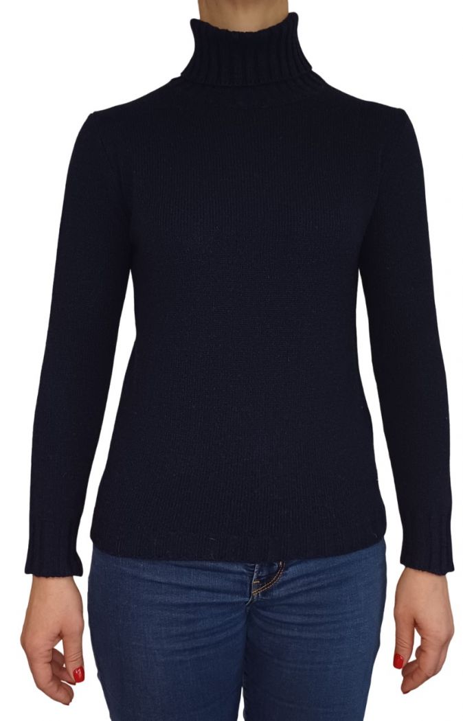 Pull Femme Col Montant En Cachemire Régénéré