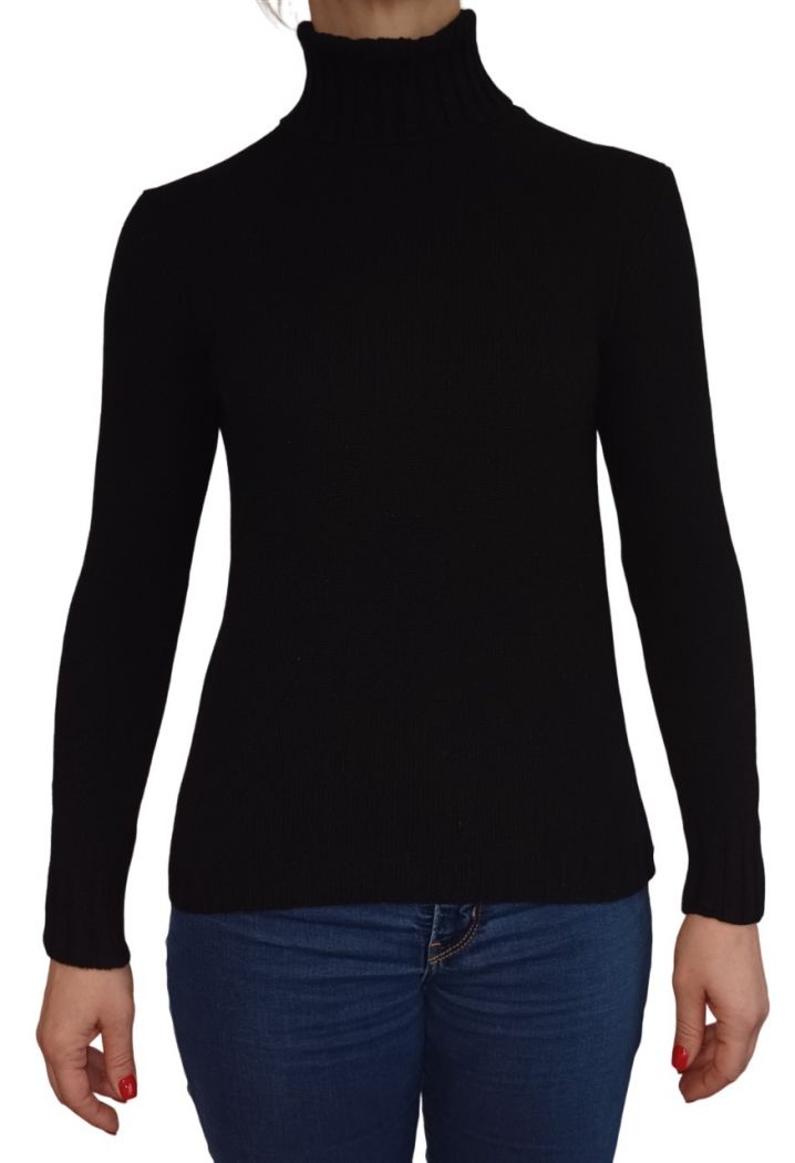 Pull Femme Col Montant En Cachemire Régénéré