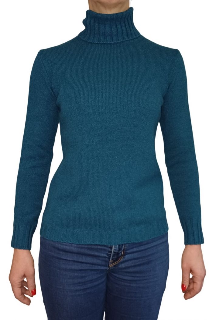 Pull Femme Col Montant En Cachemire Régénéré