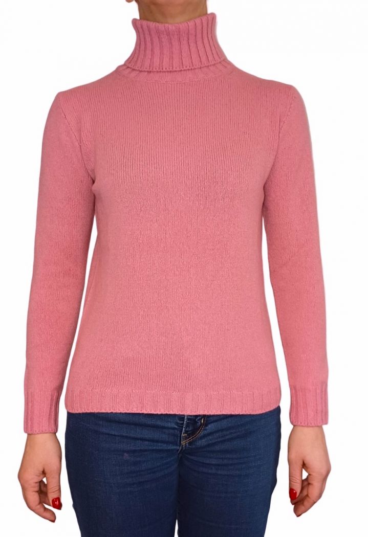 Pull Femme Col Montant En Cachemire Régénéré