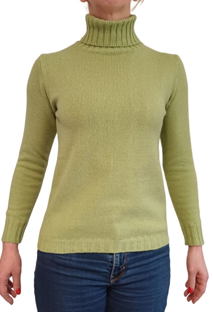 Pull Femme Col Montant En Cachemire Régénéré