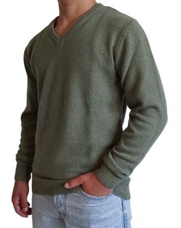 Men's V-Neck Sweater in Recycled Cashmere Fine Gauge 7