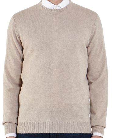 Men's regenerated cashmere crew neck sweater