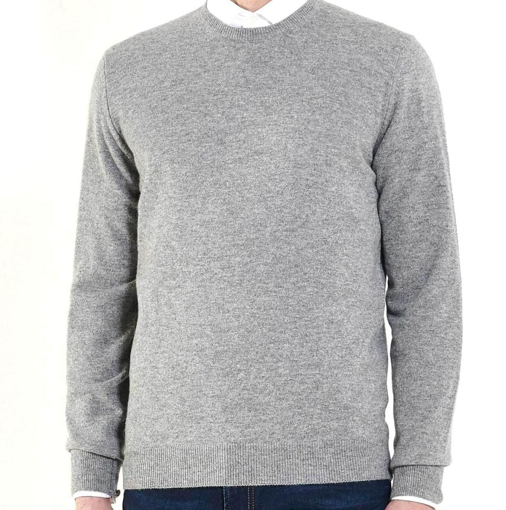 Men's regenerated cashmere crew neck sweater