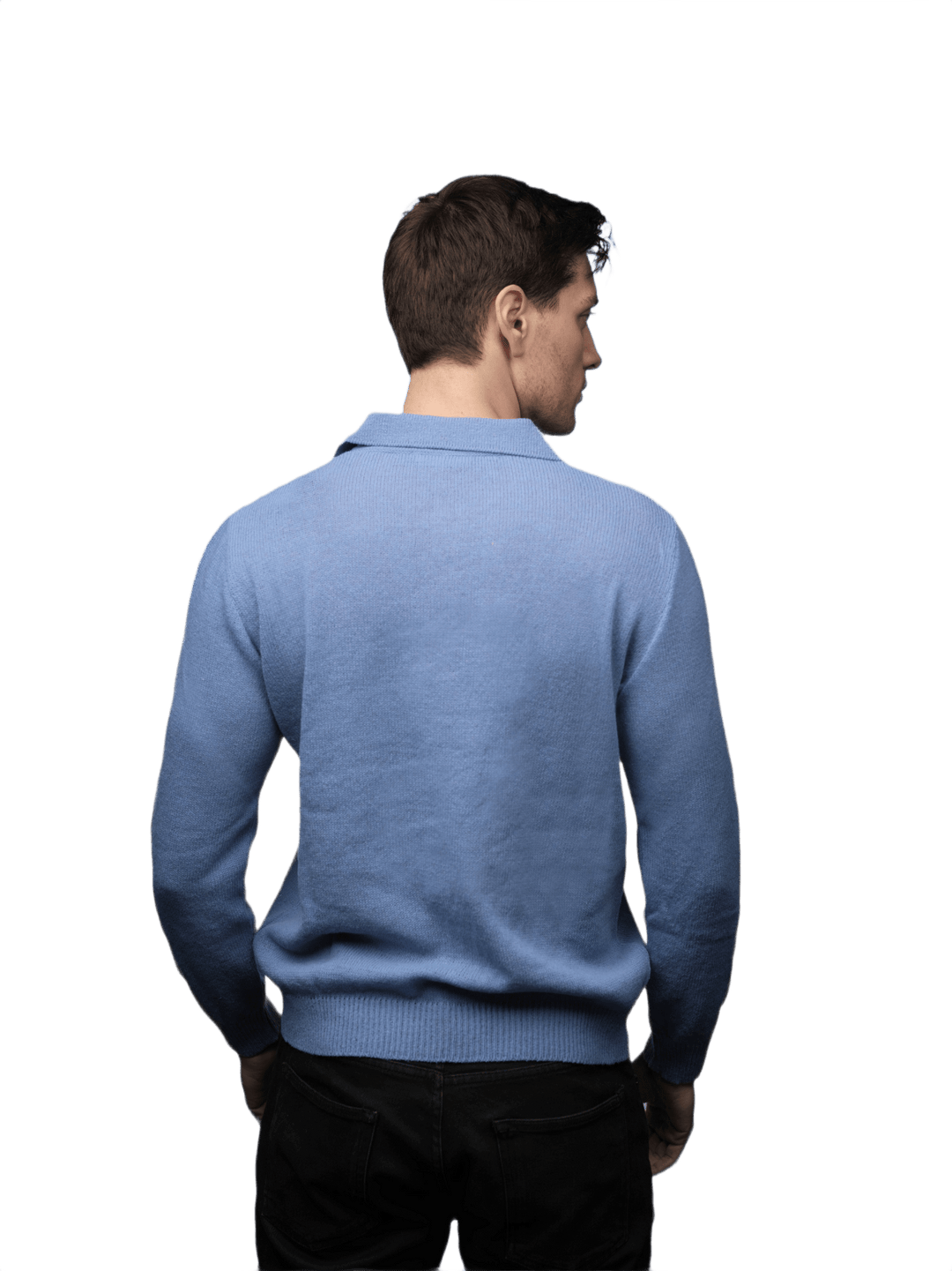 Polo Uomo Manica Lunga Lana Merino Filiera Corta - Lanaioli Maglieria Filiera Corta Sostenibile & Filati Naturali