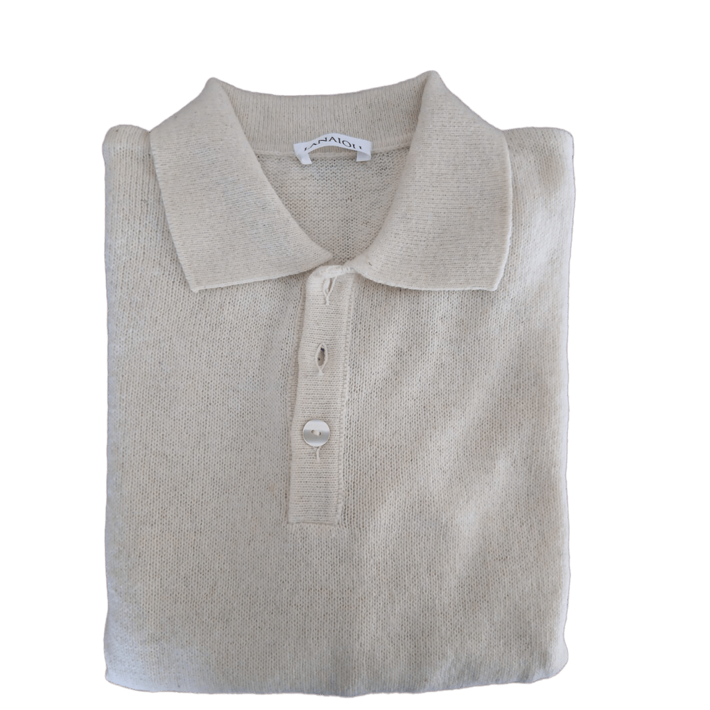 Polo Uomo Manica Lunga Lana Merino Filiera Corta - Lanaioli Maglieria Filiera Corta Sostenibile & Filati Naturali