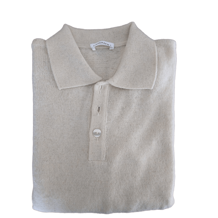 Polo Uomo Manica Lunga Lana Merino Filiera Corta - Lanaioli Maglieria Filiera Corta Sostenibile & Filati Naturali