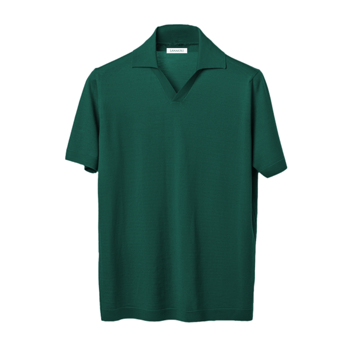 Polo Uomo Maniche Corte Pura Lana Merino Extrafine - Lanaioli Maglieria Filiera Corta Sostenibile & Filati Naturali