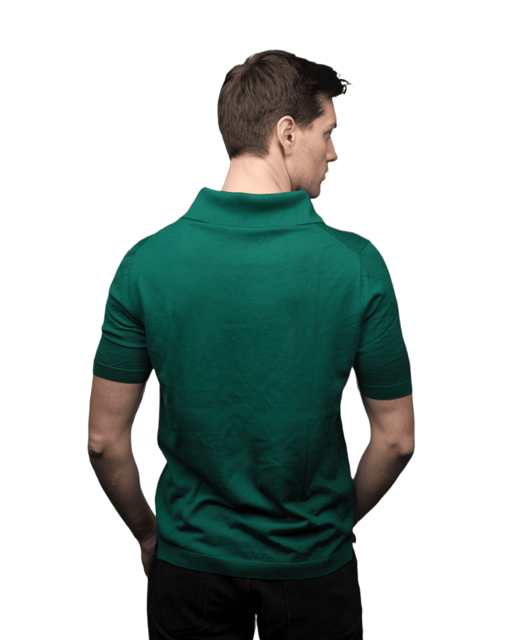 Polo Uomo Maniche Corte Pura Lana Merino Extrafine - Lanaioli Maglieria Filiera Corta Sostenibile & Filati Naturali