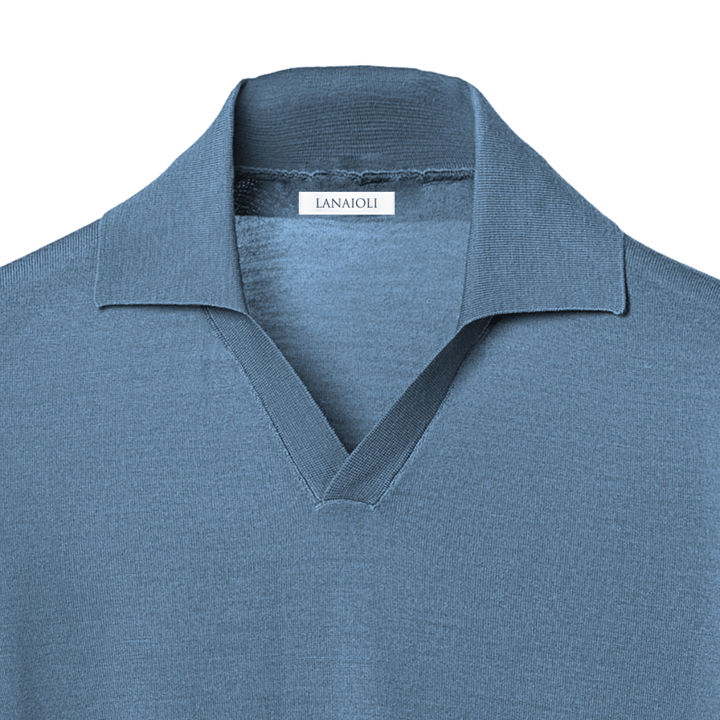 Polo Uomo Maniche Corte Pura Lana Merino Extrafine - Lanaioli Maglieria Filiera Corta Sostenibile & Filati Naturali