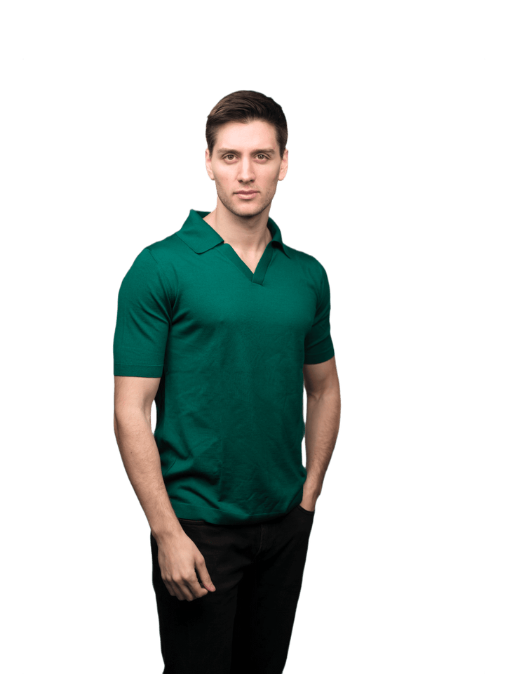 Polo Uomo Maniche Corte Pura Lana Merino Extrafine - Lanaioli Maglieria Filiera Corta Sostenibile & Filati Naturali