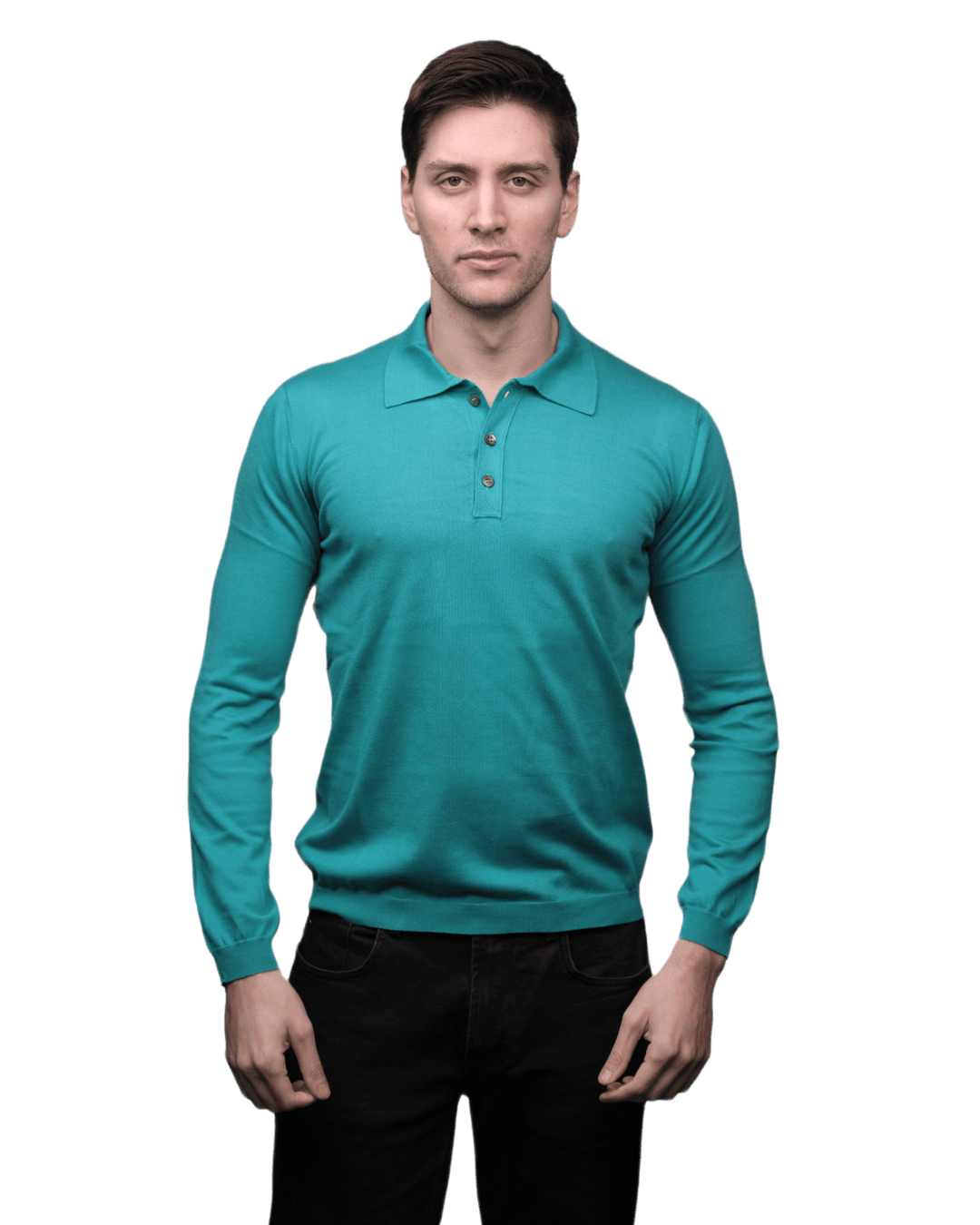 Polo Uomo Maniche Lunghe 100% Cotone ELS - Lanaioli Maglieria Filiera Corta Sostenibile & Filati Naturali