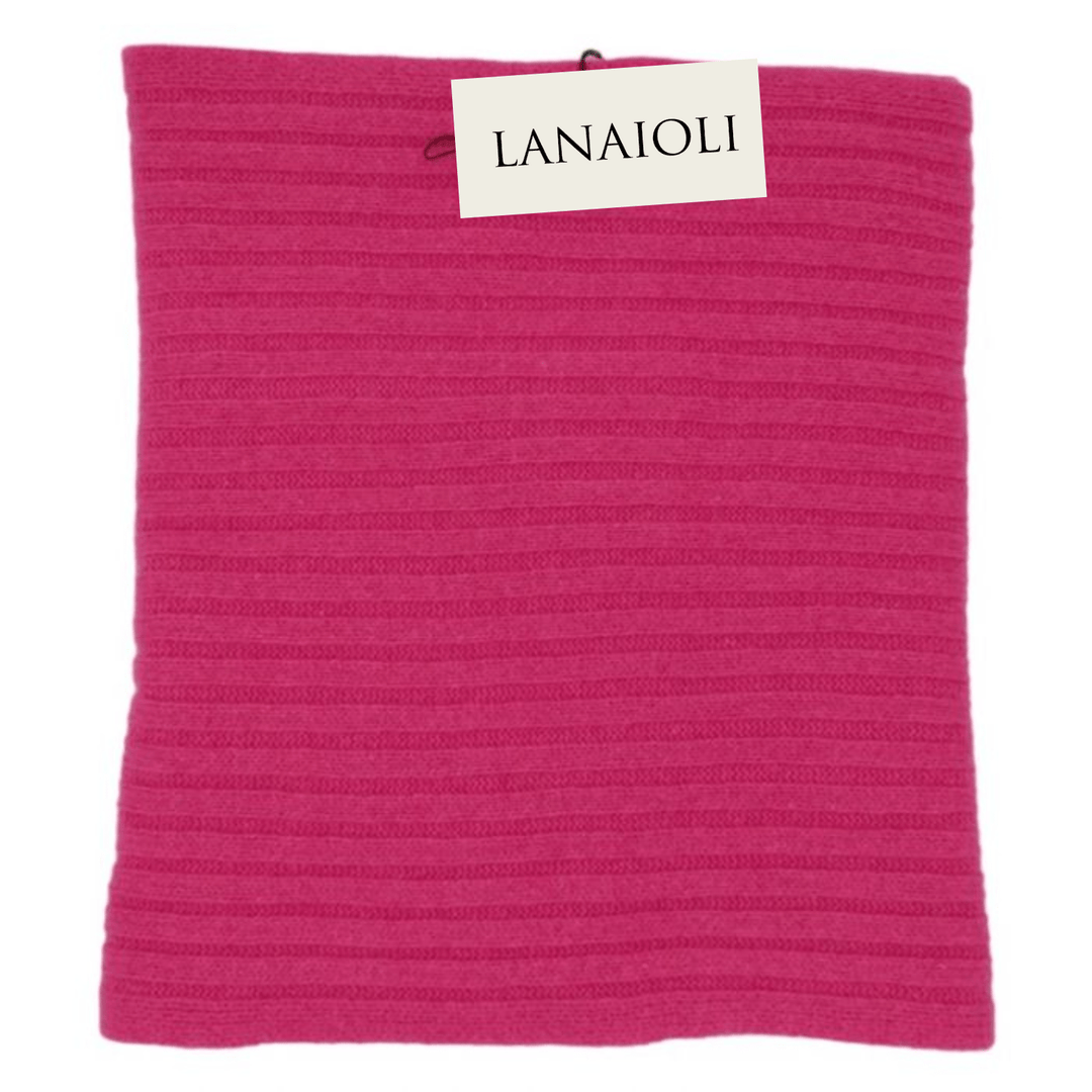 Sciarpa Donna a Coste Cashmere Rigenerato - Lanaioli Maglieria Filiera Corta Sostenibile & Filati Naturali