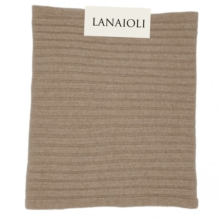 Sciarpa Donna a Coste Cashmere Rigenerato - Lanaioli Maglieria Filiera Corta Sostenibile & Filati Naturali