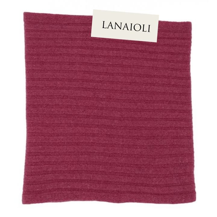 Sciarpa Donna a Coste Cashmere Rigenerato - Lanaioli Maglieria Filiera Corta Sostenibile & Filati Naturali