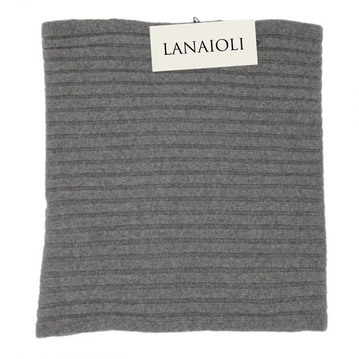 Sciarpa Donna a Coste Cashmere Rigenerato - Lanaioli Maglieria Filiera Corta Sostenibile & Filati Naturali