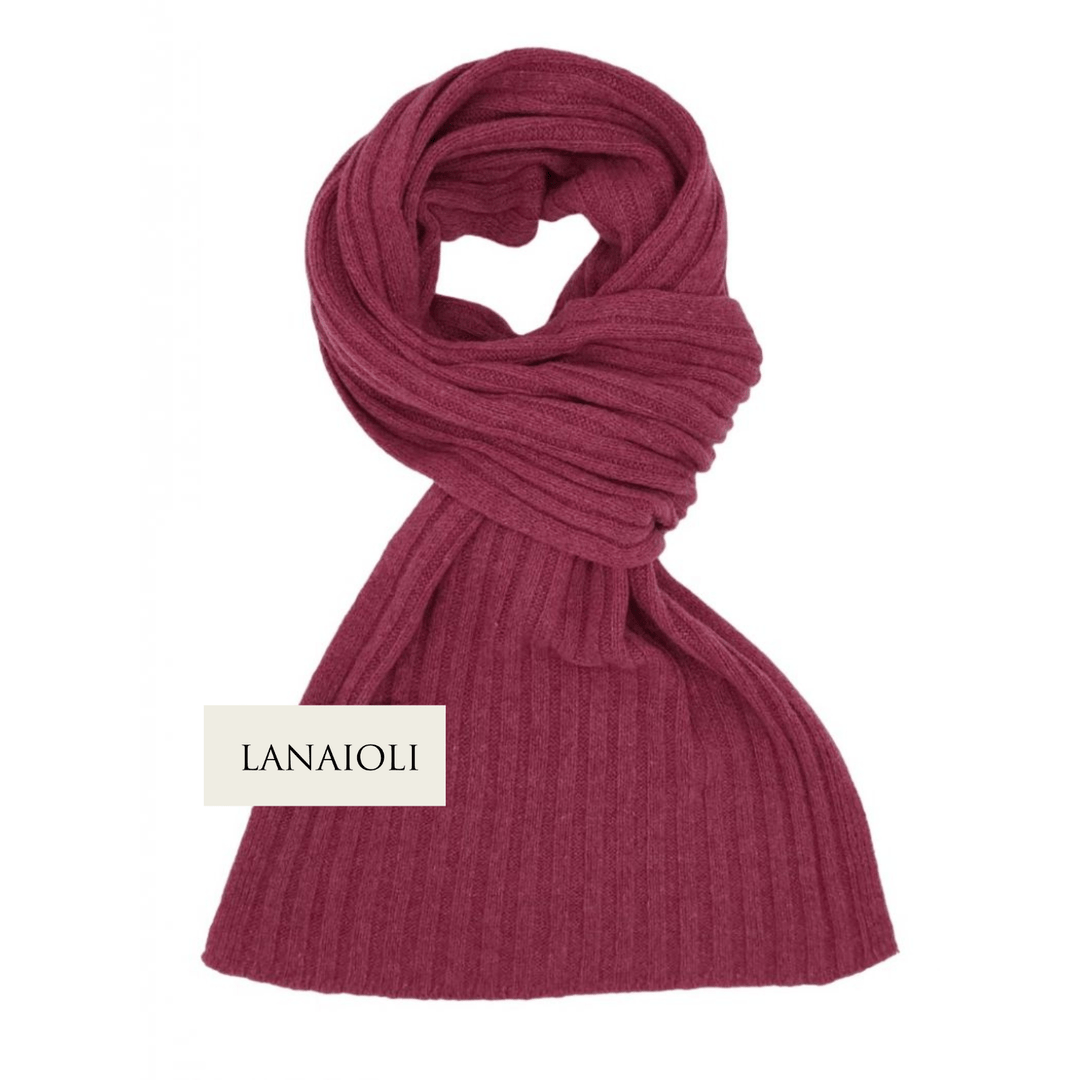 Sciarpa Donna a Coste Cashmere Rigenerato - Lanaioli Maglieria Filiera Corta Sostenibile & Filati Naturali