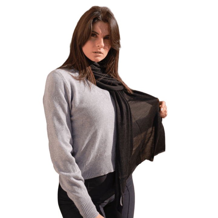 Sciarpa Donna Leggera Misto Cashmere e Seta - Lanaioli Maglieria Filiera Corta Sostenibile & Filati Naturali