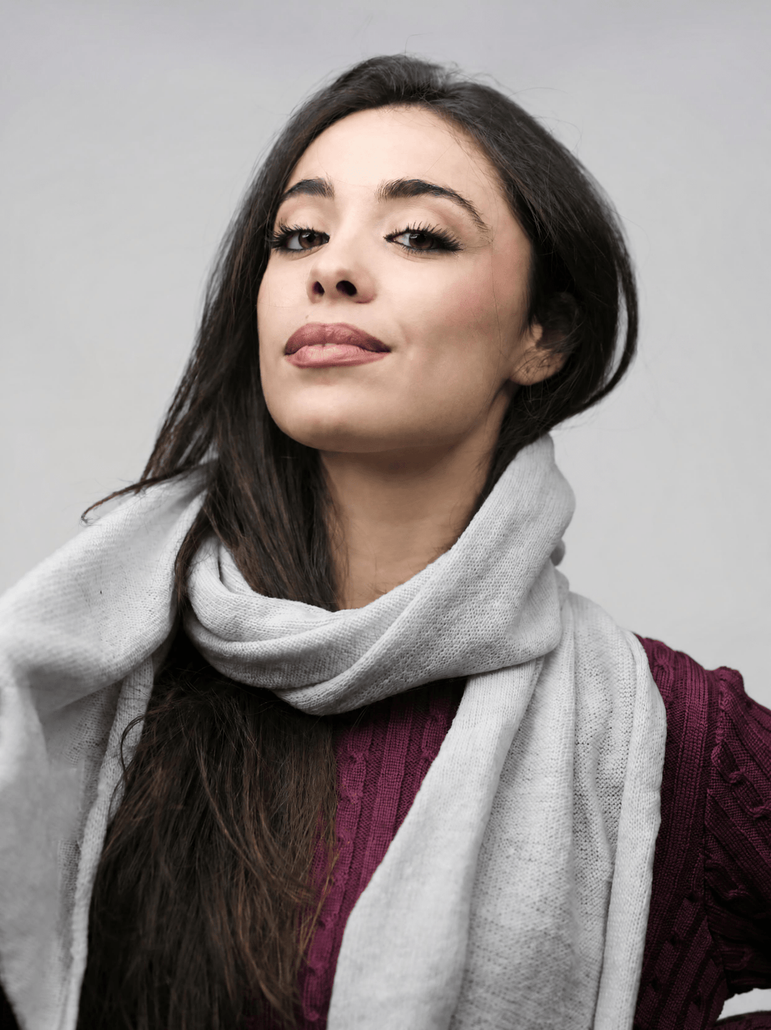 Sciarpa Donna Rasata Lana Merino Filiera Corta - Lanaioli Maglieria Filiera Corta Sostenibile & Filati Naturali