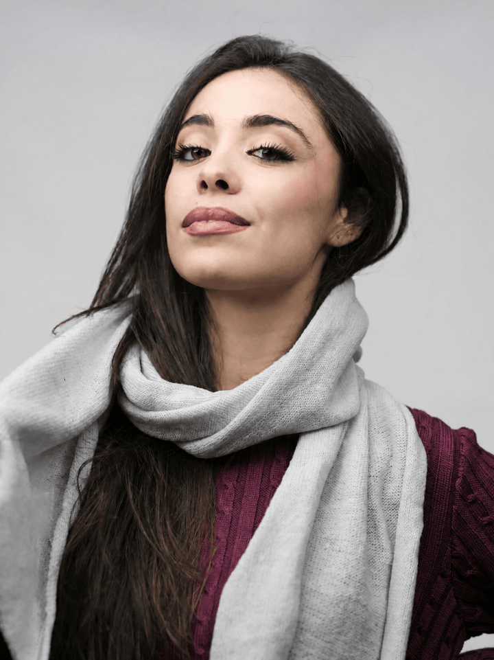Sciarpa Donna Rasata Lana Merino Filiera Corta - Lanaioli Maglieria Filiera Corta Sostenibile & Filati Naturali