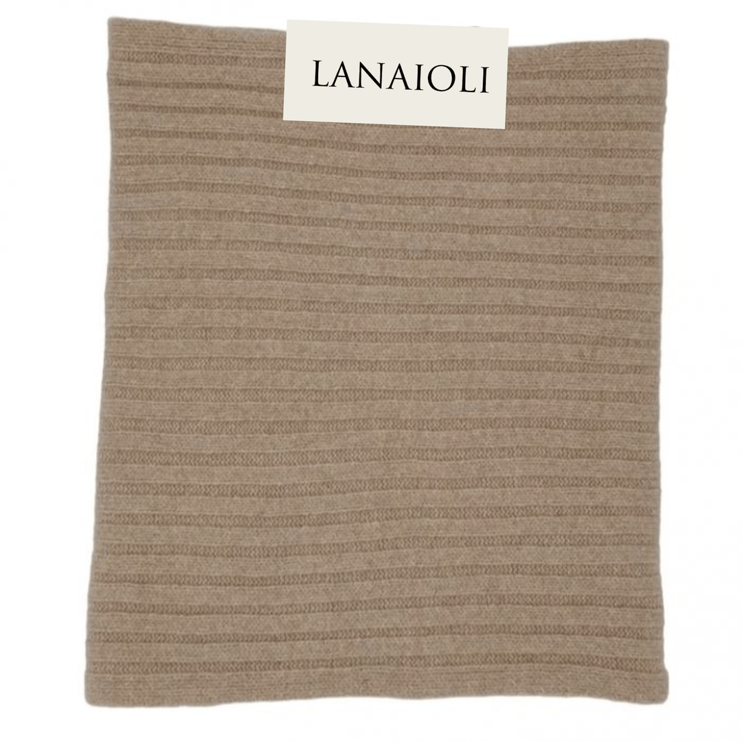 Sciarpa Uomo a Coste Cashmere Rigenerato - Lanaioli Maglieria Filiera Corta Sostenibile & Filati Naturali