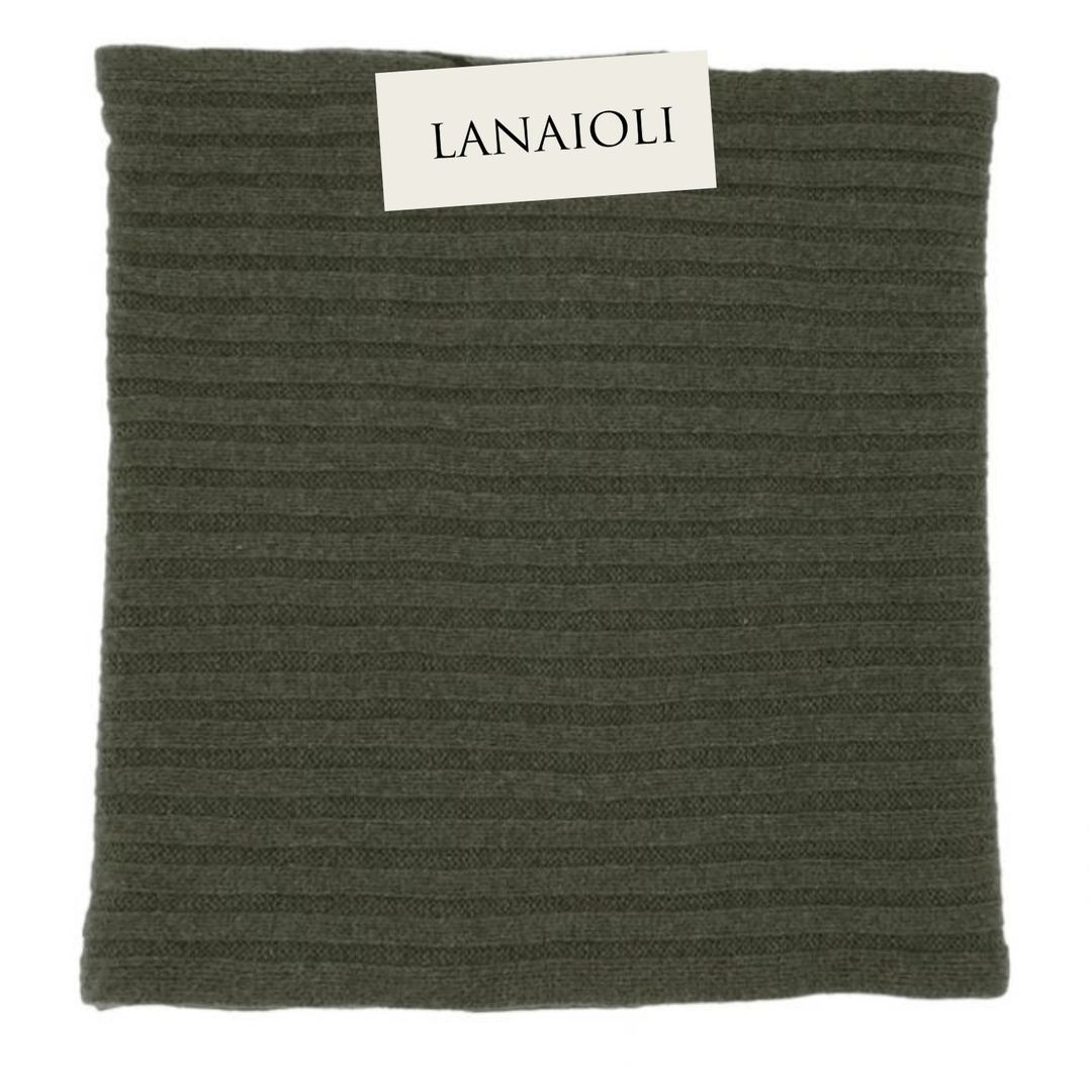 Sciarpa Uomo a Coste Cashmere Rigenerato - Lanaioli Maglieria Filiera Corta Sostenibile & Filati Naturali