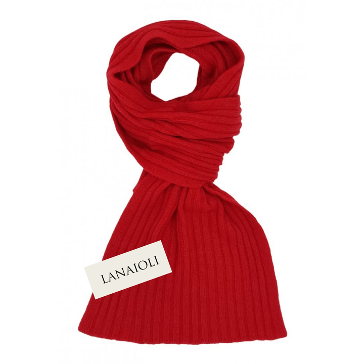 Sciarpa Uomo a Coste Cashmere Rigenerato - Lanaioli Maglieria Filiera Corta Sostenibile & Filati Naturali