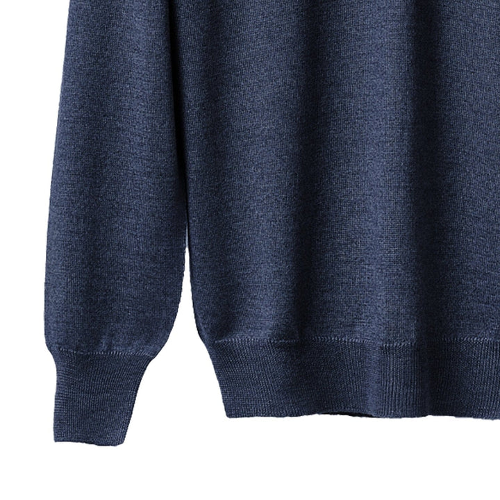 Maglia Uomo in misto Cashmere, Seta e Lana Merino Extrafine Scollo a V - Lanaioli Maglieria Filiera Corta Sostenibile & Filati Naturali